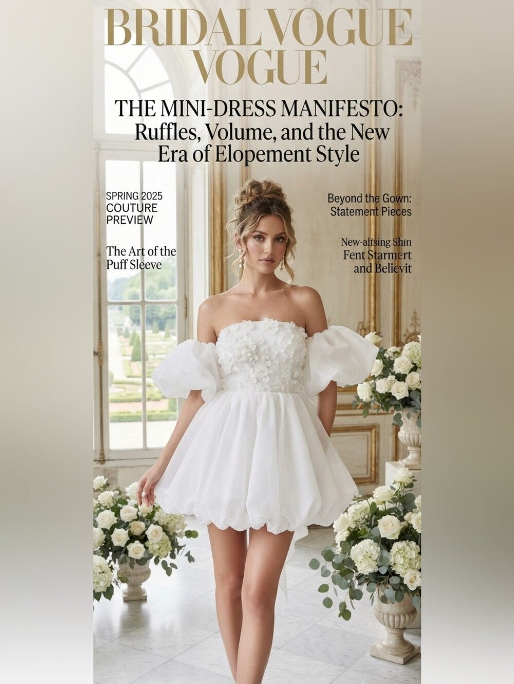 White Satin High Low Ball Gown Big Bow, Short Sleeve, Off The Shoulder …